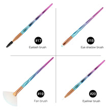 Load image into Gallery viewer, 20pc Diamond Make Up Brush Sets - 2 Colour Choices