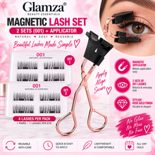 Load image into Gallery viewer, Glamza Magnetic Eyelash Applicator Tweezer in Rose Gold &amp; Optional Magnetic Eyelashes