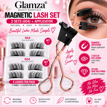 Load image into Gallery viewer, Glamza Magnetic Eyelash Applicator Tweezer in Rose Gold &amp; Optional Magnetic Eyelashes