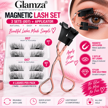 Load image into Gallery viewer, Glamza Magnetic Eyelash Applicator Tweezer in Rose Gold &amp; Optional Magnetic Eyelashes