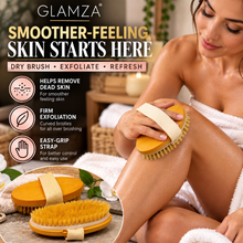 Load image into Gallery viewer, Glamza 2 in 1 Bath &amp; Shower Brush &amp; Dry Skin Body Brush – Hard Bristle Exfoliating Brush 13cm
