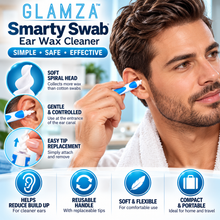 Load image into Gallery viewer, Smarty Swab Ear Wax Cleaner with Replacement Spiral Tips – Reusable Ear Cleaning Tool