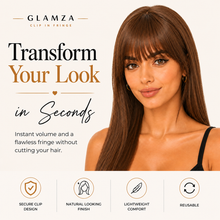Load image into Gallery viewer, Glamza 'Big Bang' Hair Bangs - Thicker &amp; Fuller - 6 Options