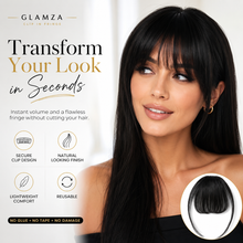 Load image into Gallery viewer, Glamza 'Big Bang' Hair Bangs - Thicker &amp; Fuller - 6 Options