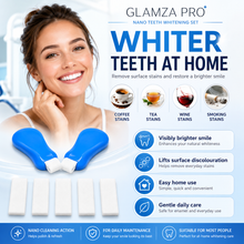 Load image into Gallery viewer, Glamza Pro Nano Teeth Cleaning &amp; Stain Removal Kit – 2 Applicators + 5 Cleaning Strips