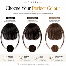 Load image into Gallery viewer, Glamza Clip In Hair Bangs With &amp; Without Sideburns - Thinner Hair