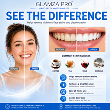 Load image into Gallery viewer, Glamza Pro Nano Teeth Cleaning &amp; Stain Removal Kit – 2 Applicators + 5 Cleaning Strips