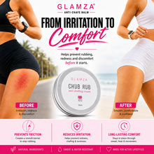 Load image into Gallery viewer, Glamza Chub Rub Anti-Chafing Cream in 50ml, 100ml &amp; 150ml with Aloe Vera - Full Body Solution for Sports, Running, Hand and Feet
