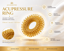 Load image into Gallery viewer, Acusoothe Acupressure Ring in Gold - Boost Circulation &amp; Relieve Pain – Free UK Delivery