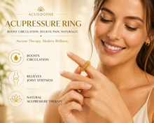 Load image into Gallery viewer, Acusoothe Acupressure Ring in Gold - Boost Circulation &amp; Relieve Pain – Free UK Delivery