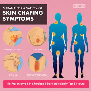 Glamza Chub Rub Anti Chafing Cream for Smooth Skin - Full Body Solution - Sports, Running, Hand and Feet Care 50g