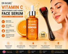 Load image into Gallery viewer, Dr Rashel Vitamin C Brightening, Anti Ageing Face Serum 50ml &amp; IB 540 Derma Roller