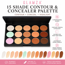 Load image into Gallery viewer, Glamza 15 Colour Shade Contour &amp; Concealer Palette – Free UK Postage