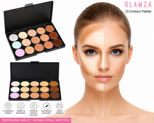 Load image into Gallery viewer, Glamza 15 Colour Shade Contour &amp; Concealer Palette – Free UK Postage