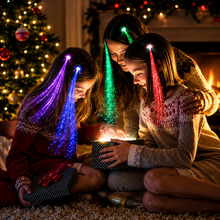 Load image into Gallery viewer, Multi Colour LED Fibre Optic Hair Extensions – Light Up Your Look Instantly