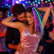 Load image into Gallery viewer, Multi Colour LED Fibre Optic Hair Extensions – Light Up Your Look Instantly
