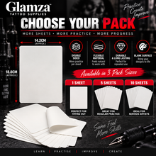 Load image into Gallery viewer, Glamza Double-Sided Tattoo Practice Skin – Synthetic Training Skin