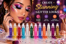 Load image into Gallery viewer, Glamza 12 Mini Glitter Bottles – Halloween, Arts &amp; Crafts And More