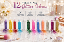 Load image into Gallery viewer, Glamza 12 Mini Glitter Bottles – Halloween, Arts &amp; Crafts And More