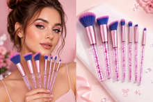 Load image into Gallery viewer, Glamza 7pc Glitter Makeup Brush Set