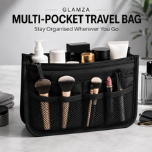 Load image into Gallery viewer, Glamza Multi-Pocket Travel Bag – Ultimate Organiser for Makeup, Toiletries &amp; Accessories | FREE UK Delivery