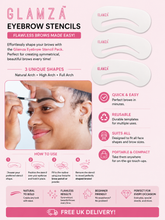 Load image into Gallery viewer, Glamza Eyebrow Stencils 3, 6 or 9 Pack