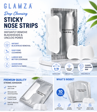 Load image into Gallery viewer, Glamza Deep Cleansing Nose Strips – Instantly Remove Blackheads &amp; Unclog Pores