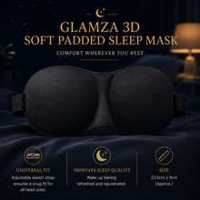 Load image into Gallery viewer, Glamza Padded Sleep Mask – Soft, Comfortable &amp; Lightweight for Better Sleep