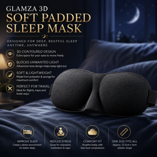 Load image into Gallery viewer, Glamza Padded Sleep Mask – Soft, Comfortable &amp; Lightweight for Better Sleep