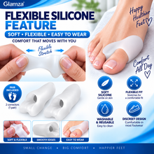 Load image into Gallery viewer, Silicone Bunion Toe Corrector – Soft Gel Bunion Protector &amp; Toe Separator Pair