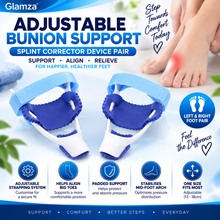 Load image into Gallery viewer, Glamza Bunion Splint Corrector Device Pair – Adjustable Big Toe Alignment Support