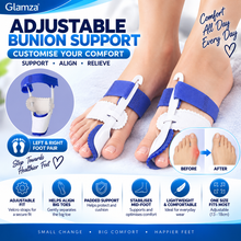 Load image into Gallery viewer, Glamza Bunion Splint Corrector Device Pair – Adjustable Big Toe Alignment Support