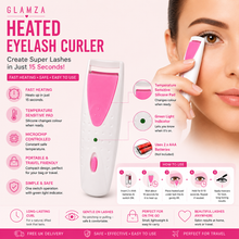 Load image into Gallery viewer, Glamza Heated Eyelash Curler – Fast, Safe &amp; Long-Lasting Lash Curling