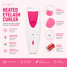 Load image into Gallery viewer, Glamza Heated Eyelash Curler – Fast, Safe &amp; Long-Lasting Lash Curling