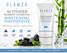 Load image into Gallery viewer, Glamza Activated Bamboo Charcoal Whitening Toothpaste in Mint