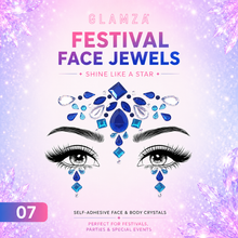 Load image into Gallery viewer, Glamza Festival Face Jewels | Self-Adhesive Face &amp; Body Crystals