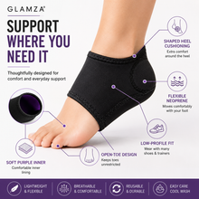 Load image into Gallery viewer, Glamza Shock-Absorbing Heel &amp; Ankle Support Socks – Plantar Fasciitis Foot Wraps