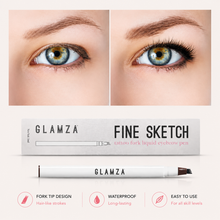 Load image into Gallery viewer, Glamza Fine Sketch Tattoo Fork Liquid Eyebrow Pens - 3 Colours