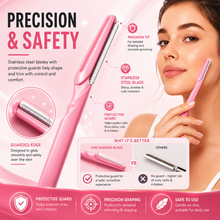 Load image into Gallery viewer, Glamza No Flick Eyebrow &amp; Dermaplaning Razors – 3 Pack with Free UK Delivery!