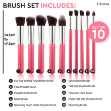 Load image into Gallery viewer, Glamza 10pc Brush Sets Pink or Blue