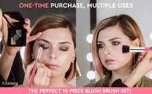 Load image into Gallery viewer, Glamza 10pc Brush Sets Pink or Blue