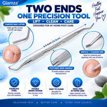 Load image into Gallery viewer, Glamza Double Ended Ingrown Toenail Corrector &amp; Lifter Tool – Stainless Steel Nail Cleaner