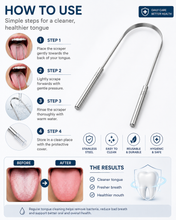 Load image into Gallery viewer, Glamza Stainless Steel Tongue Scraper | Unisex Oral Care | Free UK Delivery