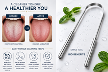 Load image into Gallery viewer, Glamza Stainless Steel Tongue Scraper | Unisex Oral Care | Free UK Delivery