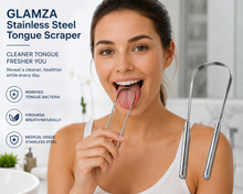 Load image into Gallery viewer, Glamza Stainless Steel Tongue Scraper | Unisex Oral Care | Free UK Delivery