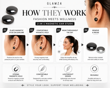 Load image into Gallery viewer, Glamza 2-in-1 Ear Studs &amp; Magnetic Slimming Studs – Fashion Meets Wellness