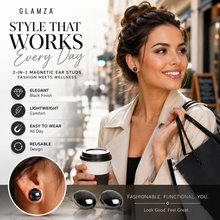 Load image into Gallery viewer, Glamza 2-in-1 Ear Studs &amp; Magnetic Slimming Studs – Fashion Meets Wellness