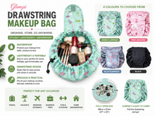 Load image into Gallery viewer, Glamza Drawstring Makeup Bags - 4 Colours