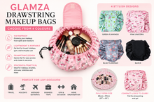 Load image into Gallery viewer, Glamza Drawstring Makeup Bags - 4 Colours