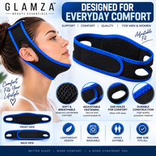 Load image into Gallery viewer, Glamza Adjustable Anti-Snore Chin Strap – Breathable Night Time Jaw Support for Men &amp; Women